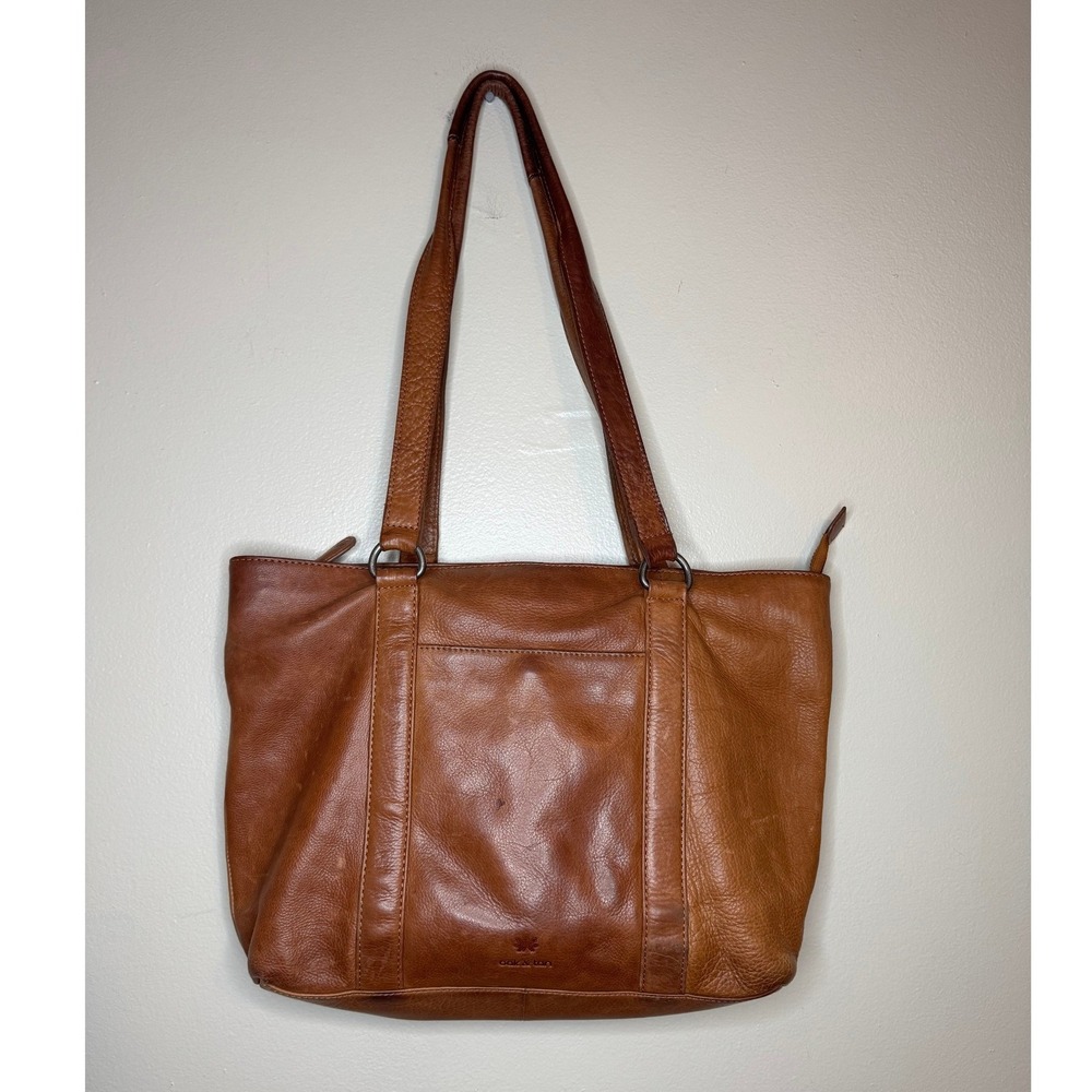 Oak & Tan Brown Leather Tote Shoulder‎ Bag Classic Everyday Purse